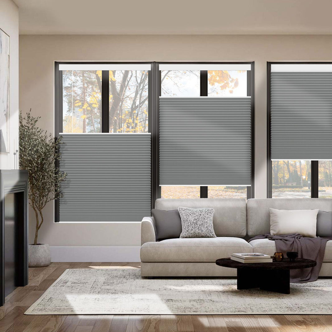 Kincmo Motorized 100% Blackout Top Down Bottom Up Cellular Shades | Double Cell