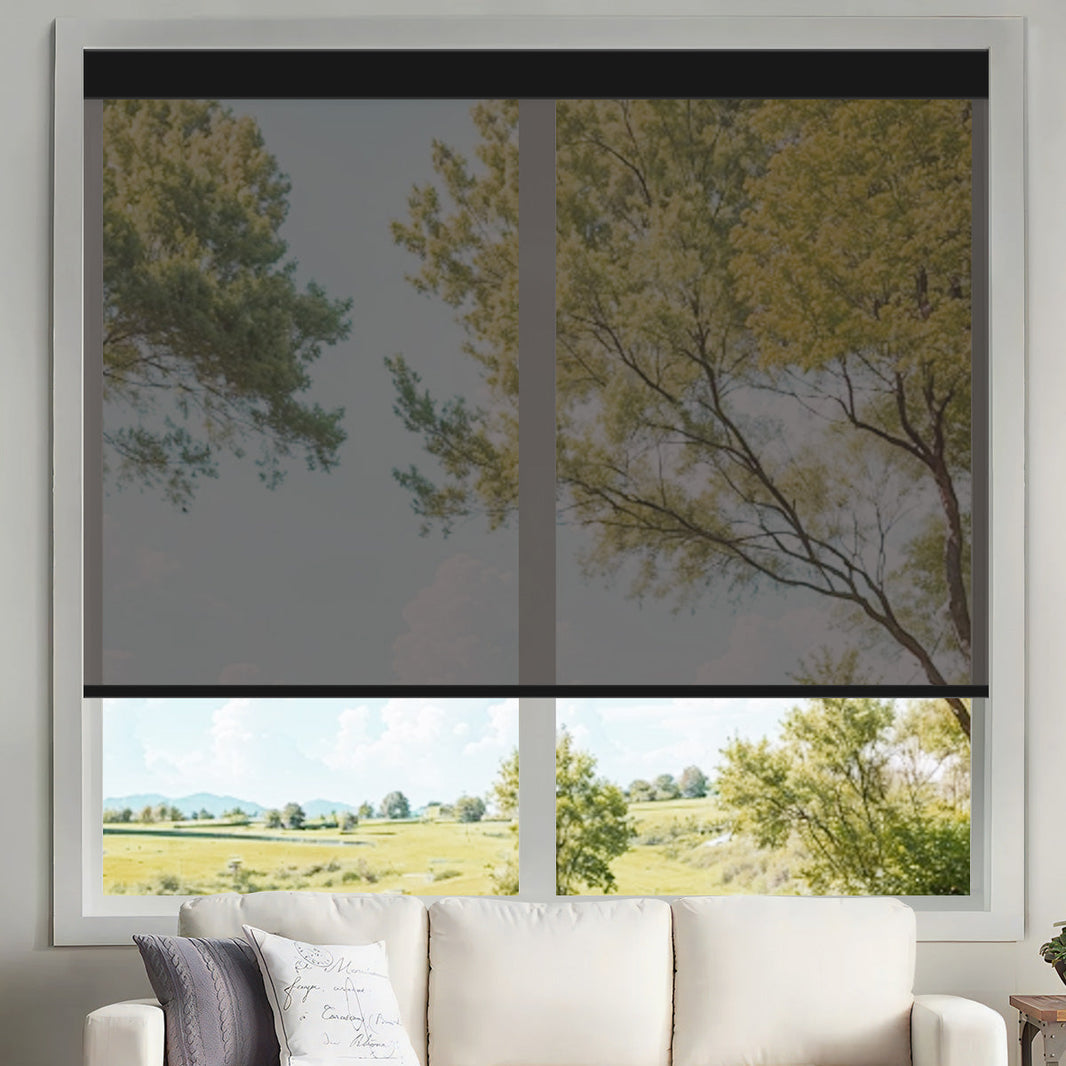 Kincmo Motorized UV Protection Solar Shades 0%/1%/3%/5% Openness