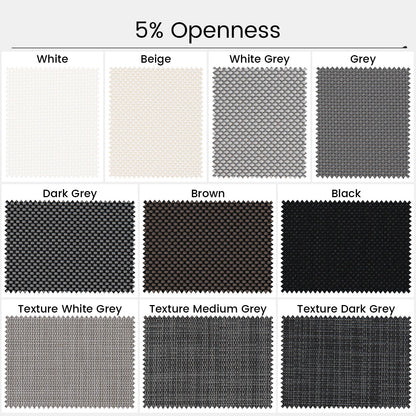 Kincmo No Drill Motorized Solar Shades, 0%/1%/3%/5% Openness For UV Protection