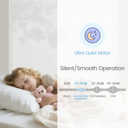 Kincmo Motorized Light Filtering Roller Shades 75% Blackout - Dreamy