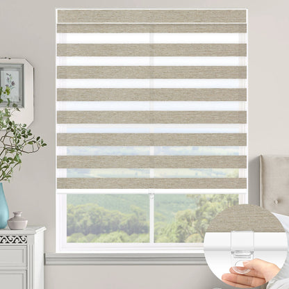Kincmo Cordless Zebra Shades 60%/75% Blackout - Monet