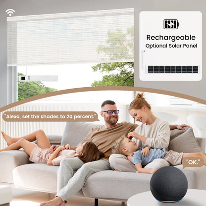 Kincmo Motorized Light Filtering Roller Shades 50% Blackout - Woven
