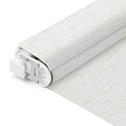 Kincmo No Drill Roller Shades, Motorized 100% Blackout - Linen
