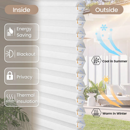 Kincmo Cordless Cellular Shades 100% Blackout Energy Saving, Safe for Kids