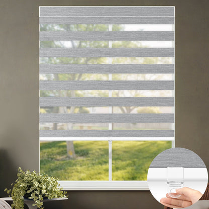 Kincmo Cordless Zebra Shades 70% Blackout - Galaxy