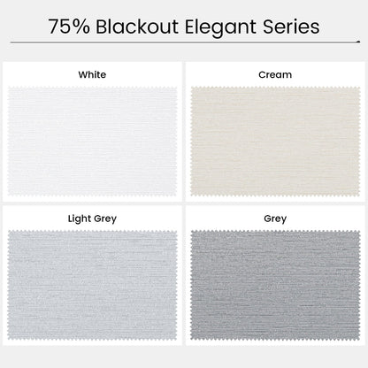 Kincmo No Drill Roller Shades, Motorized 75% Blackout Light Filtering - Elegant