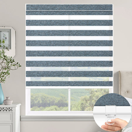 Kincmo Cordless Zebra Shades 60%/75% Blackout - Monet