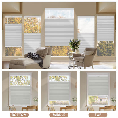 Kincmo Cordless Top Down Bottom Up Cellular Shades, 100% Blackout | Double Cell