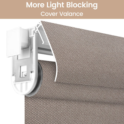 Kincmo No Drill Cordless Roller Shades 100% Blackout - Groove