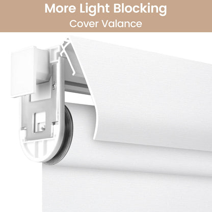 Kincmo No Drill Roller Shades, Motorized 100% Blackout - Elegant
