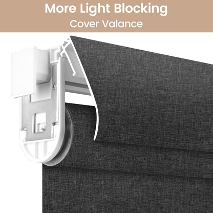Kincmo No Drill Cordless Roller Shades 100% Blackout- Dual Sided