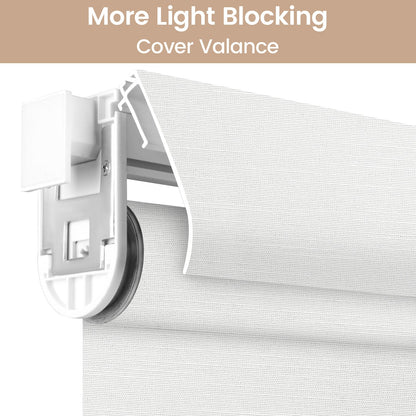 Kincmo No Drill Roller Shades, Motorized 100% Blackout - Dreamy