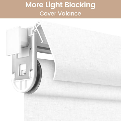 Kincmo No Drill Roller Shades, Motorized 100% Blackout - Classic