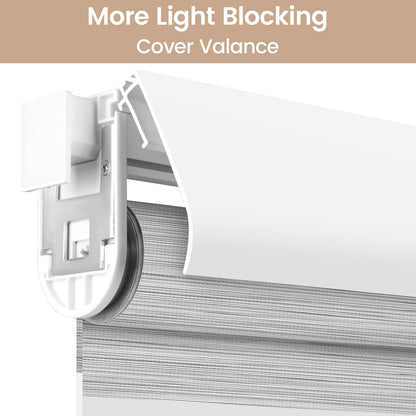 Kincmo No Drill Cordless Zebra Shades 90% Blackout - Flow