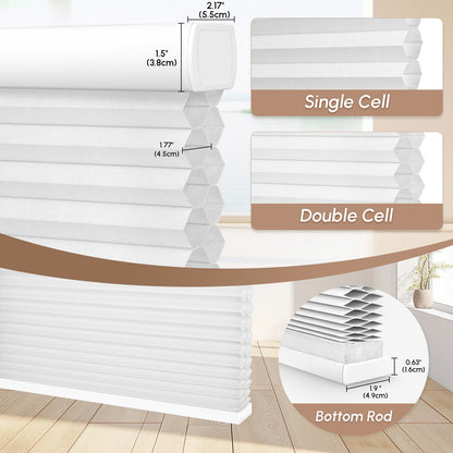 Kincmo 100% Blackout Motorized Cellular Shades | Double-Cell