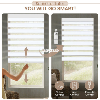 Kincmo Cordless Zebra Shades 100% Blackout - Gentle