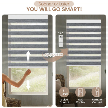 Kincmo Cordless Zebra Shades 70% Blackout - Galaxy