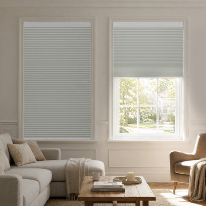 Kincmo No Drill Cellular Shades, Motorized 100% Blackout
