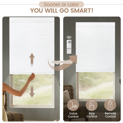 Kincmo Cordless 100% Blackout Roller Shades - Weave