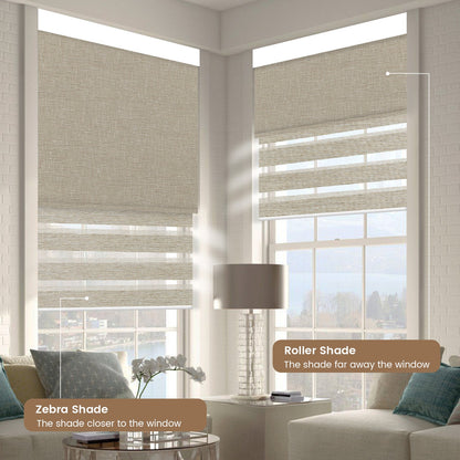Kincmo Cordless Dual Shades | Roller Shades & Zebra Shades