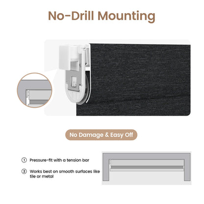 Kincmo No Drill Cordless Roller Shades 100% Blackout - Starscape