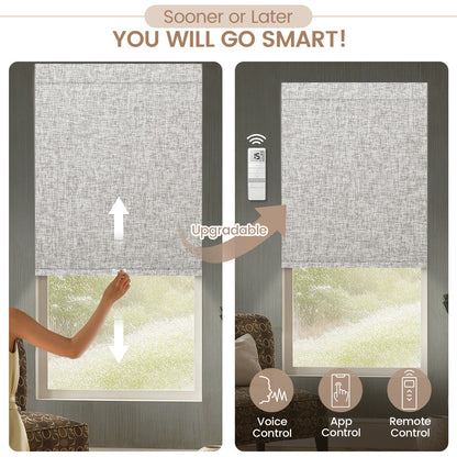 Kincmo Cordless 100% Blackout Roller Shades - Mist