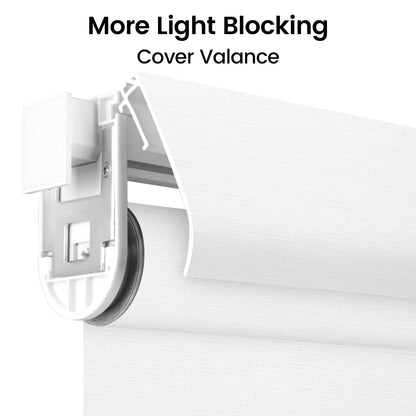 Kincmo No Drill Roller Shades, Motorized 75% Blackout Light Filtering - Elegant