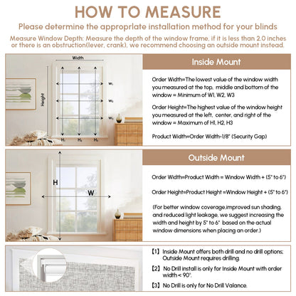 Kincmo No Drill Roller Shades, Motorized 100% Blackout - Mist