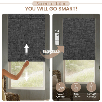 Kincmo Cordless 100% Blackout Roller Shades - Dual Sided
