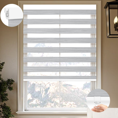 Kincmo No Drill Cordless Zebra Shades 90% Blackout - Flow