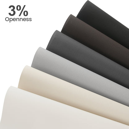 Kincmo Motorized UV Protection Solar Shades 0%/1%/3%/5% Openness