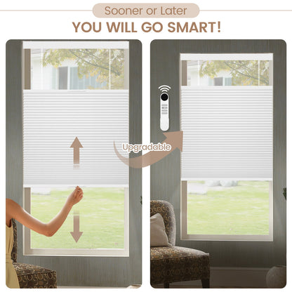 Kincmo Cordless Top Down Bottom Up Cellular Shades, 100% Blackout | Double Cell