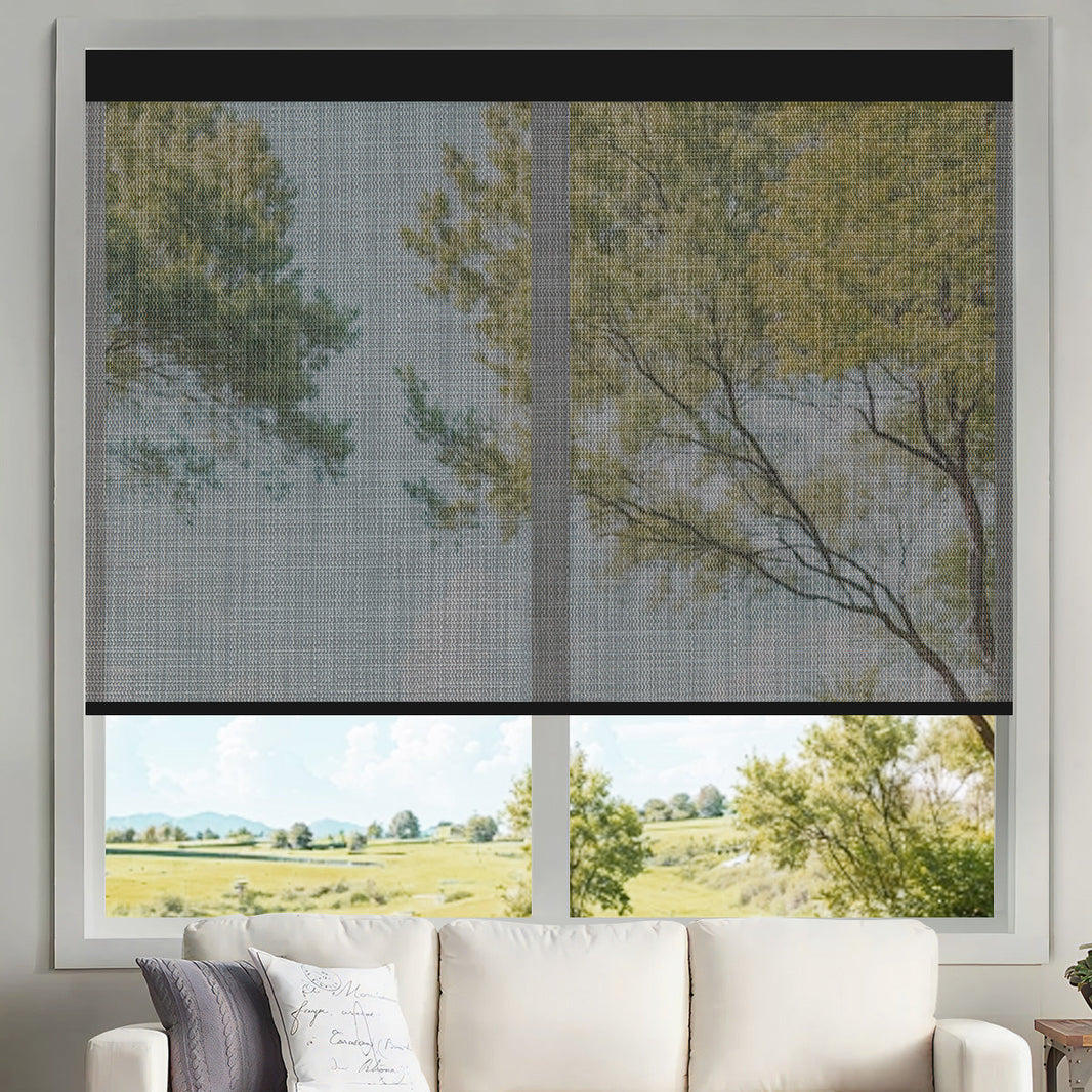 Kincmo Motorized UV Protection Solar Shades 0%/1%/3%/5% Openness