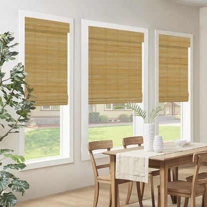 Kincmo Motorized 100% Bamboo Shades 50%/70%/100% Blackout - Pure Bamboo
