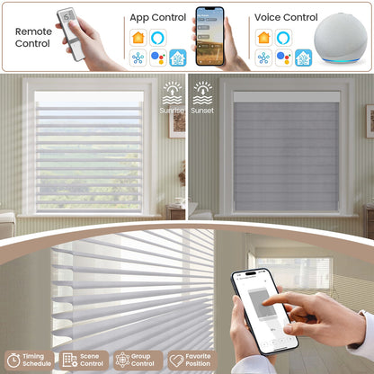Kincmo Motorized  Sheer Shades 100% Blackout - Soft