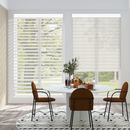 Kincmo Motorized Light Filtering Sheer Shades 75% Blackout - Linen