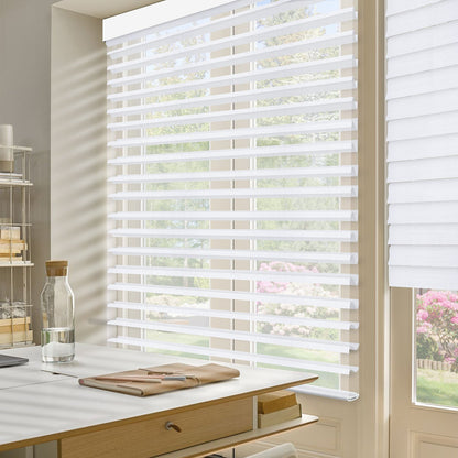 Kincmo Motorized Room Darkening Sheer Shades 90% Blackout - Muse