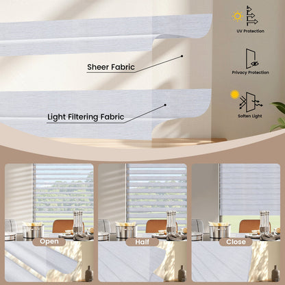 Kincmo Motorized  Sheer Shades 100% Blackout - Muse