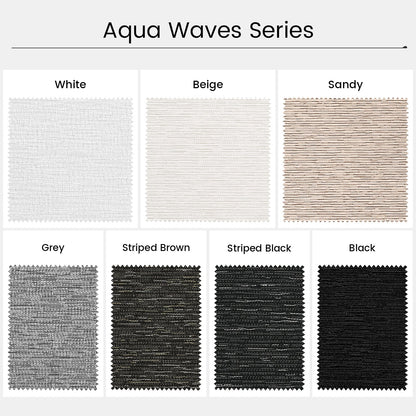 Kincmo Cordless 100% Blackout Roller Shades - Aqua Waves
