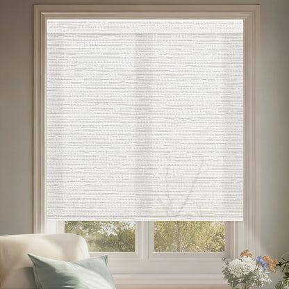 Kincmo Motorized Light Filtering Roller Shades 70% Blackout - Aqua Waves