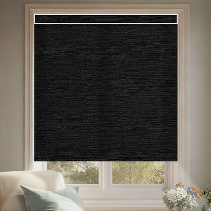 Kincmo Motorized Light Filtering Roller Shades 70% Blackout - Aqua Waves