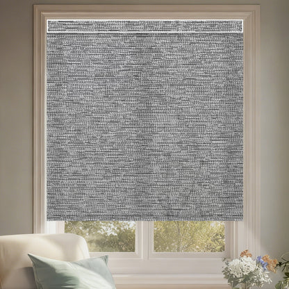 Kincmo Motorized Light Filtering Roller Shades 70% Blackout - Aqua Waves