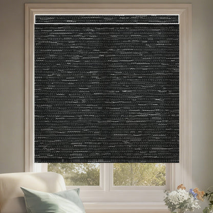 Kincmo Motorized Light Filtering Roller Shades 70% Blackout - Aqua Waves