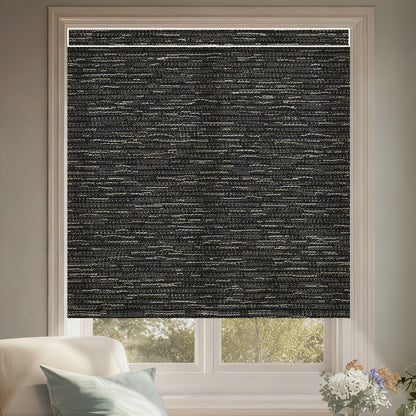 Kincmo Motorized Light Filtering Roller Shades 70% Blackout - Aqua Waves