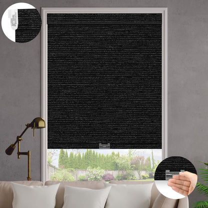 Kincmo No Drill Cordless Roller Shades 100% Blackout - Atlantic