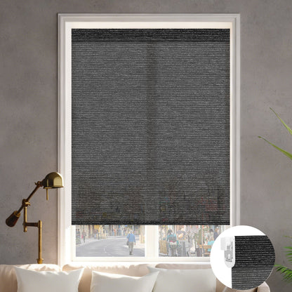 Kincmo No Drill Roller Shades, Motorized 60% Blackout Light Filtering - Atlantic