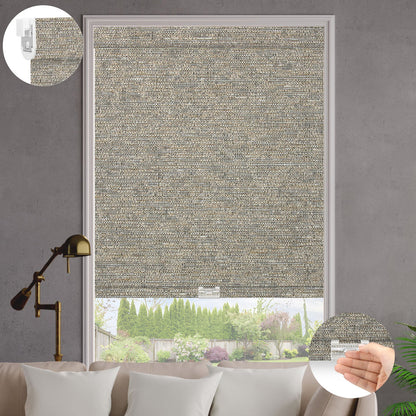 Kincmo No Drill Cordless Roller Shades 100% Blackout - Atlantic