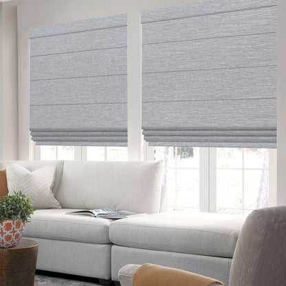 Kincmo Motorized Roman Shades 100% Blackout - Atlantic