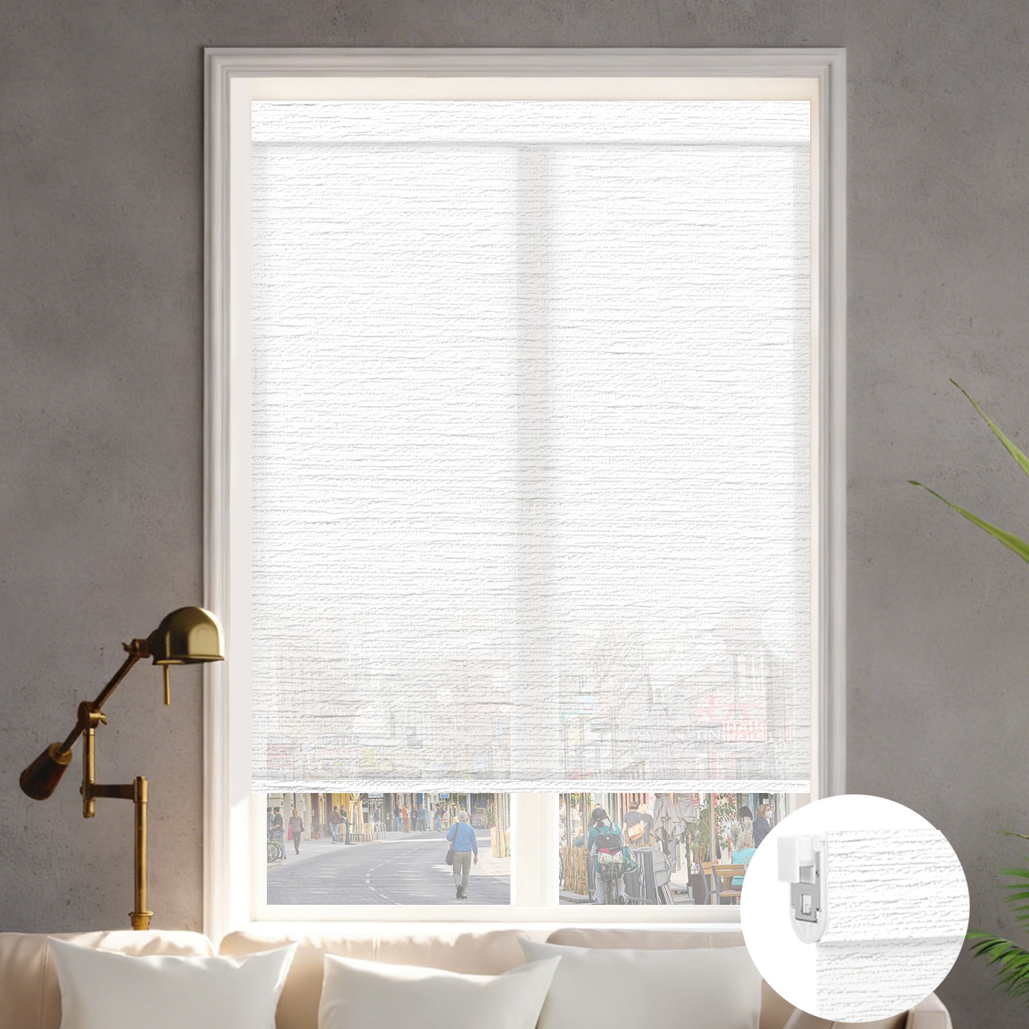 motorized 60% blackout light filtering no drill blinds
