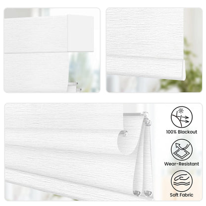 Kincmo Motorized Light Filtering Roman Shades 60% Blackout - Atlantic